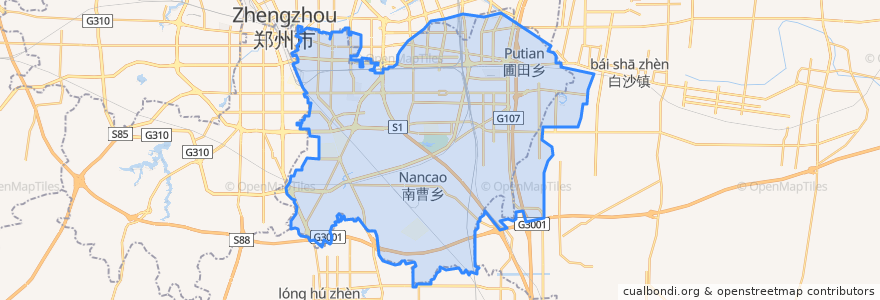 Mapa de ubicacion de 管城回族区.