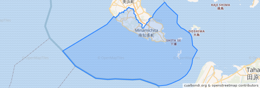 Mapa de ubicacion de Minamichita.