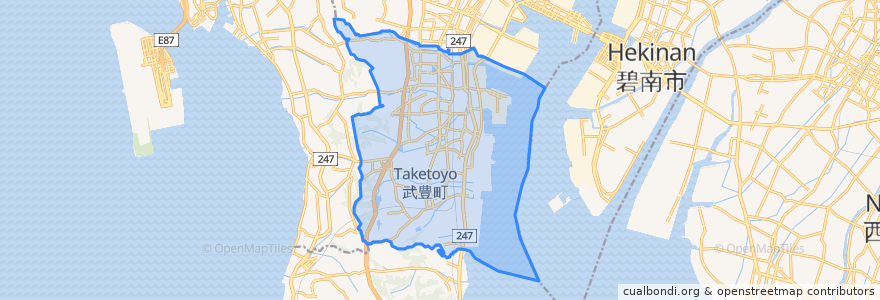 Mapa de ubicacion de Taketoyo.