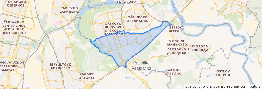 Mapa de ubicacion de Орехово-Борисово Южное.