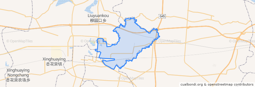 Mapa de ubicacion de Shunhe Hui District.