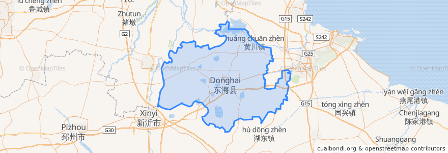 Mapa de ubicacion de شهرستان دونگهای.