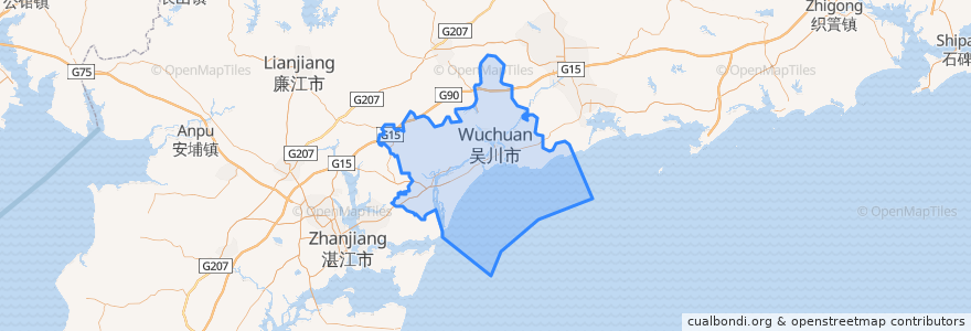 Mapa de ubicacion de Wuchuan.