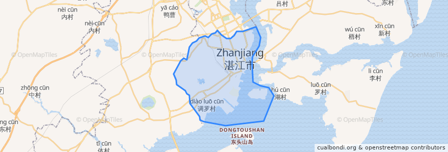 Mapa de ubicacion de 霞山区.
