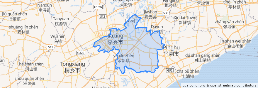 Mapa de ubicacion de Nanhu District.