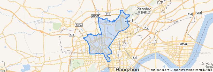 Mapa de ubicacion de Gongshu District.