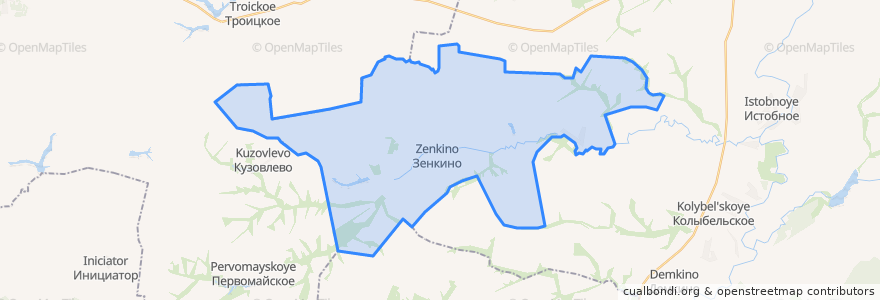 Mapa de ubicacion de Зенкинский сельсовет.