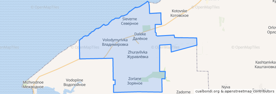 Mapa de ubicacion de Далёковское сельское поселение.
