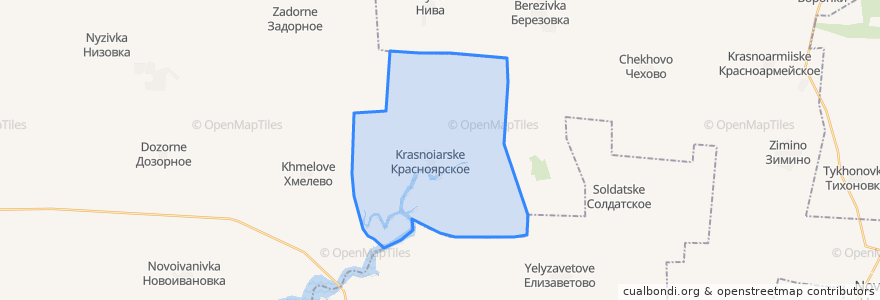 Mapa de ubicacion de Красноярское сельское поселение.