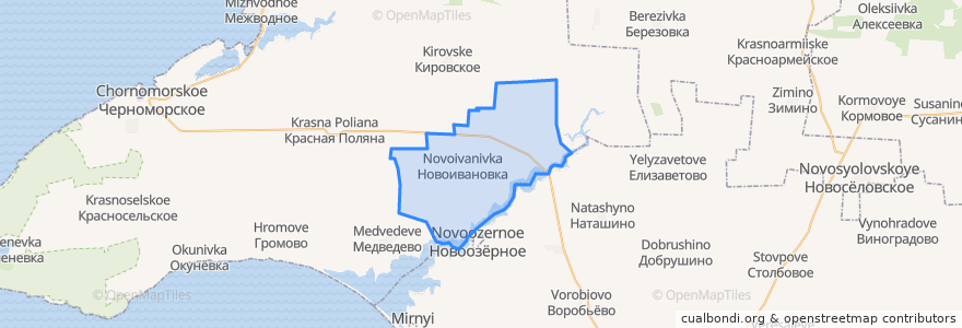 Mapa de ubicacion de Новоивановское сельское поселение.