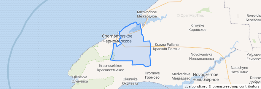 Mapa de ubicacion de Новосельское сельское поселение.