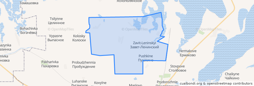 Mapa de ubicacion de Завет-Ленинское сельское поселение.
