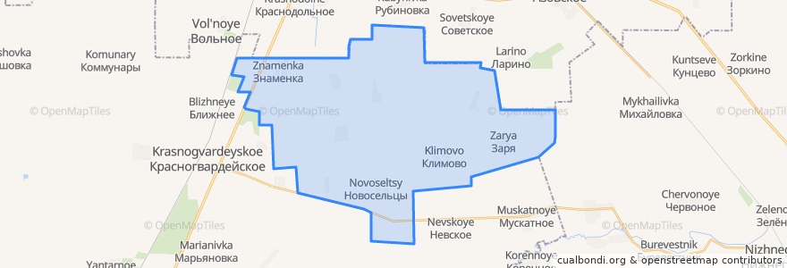 Mapa de ubicacion de Восходненское сельское поселение.