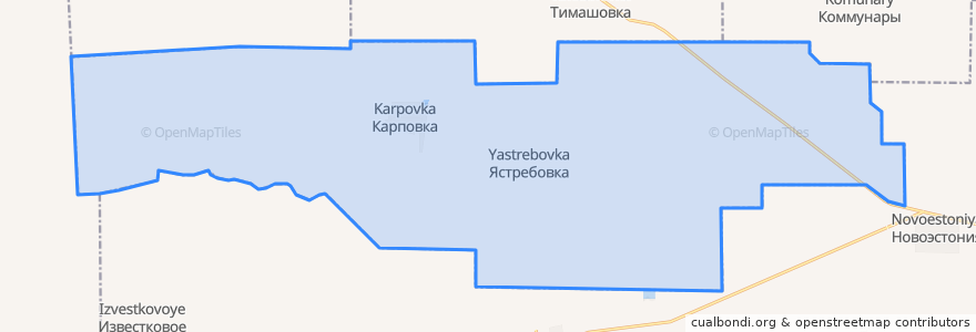 Mapa de ubicacion de Клепининское сельское поселение.