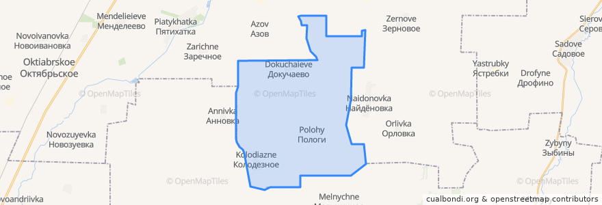 Mapa de ubicacion de Колодезянское сельское поселение.
