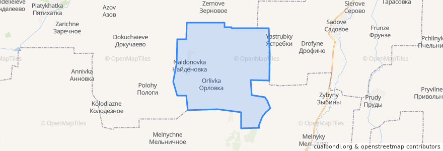 Mapa de ubicacion de Найдёновское сельское поселение.