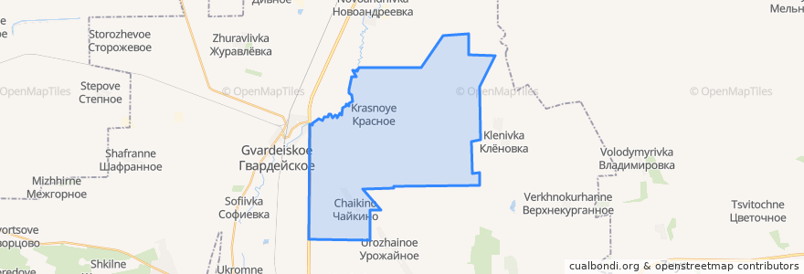 Mapa de ubicacion de Первомайское сельское поселение.