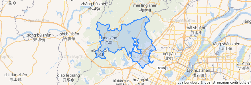 Mapa de ubicacion de Zhaoxian.