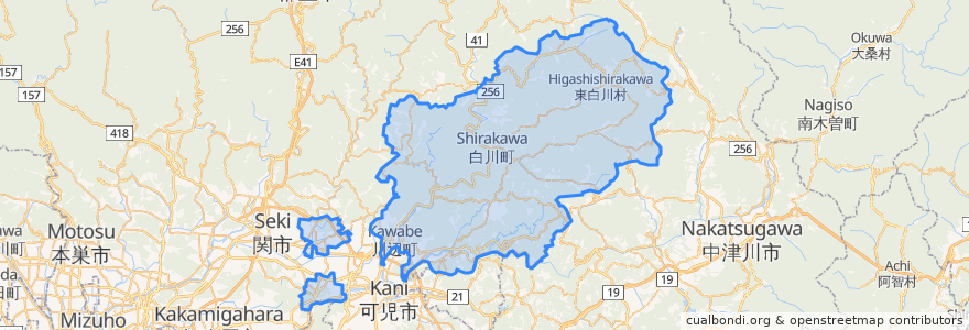 Mapa de ubicacion de Kamo County.