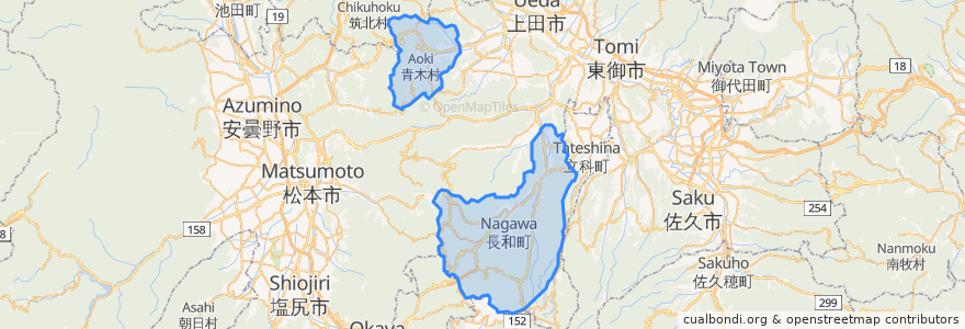 Mapa de ubicacion de 小縣郡.