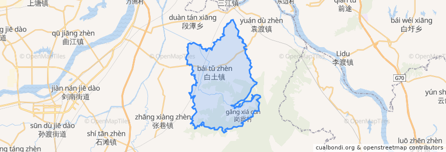 Mapa de ubicacion de Baitu.