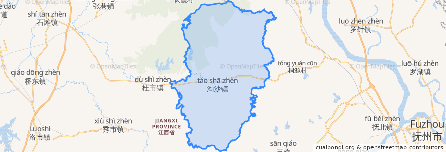 Mapa de ubicacion de Taosha.