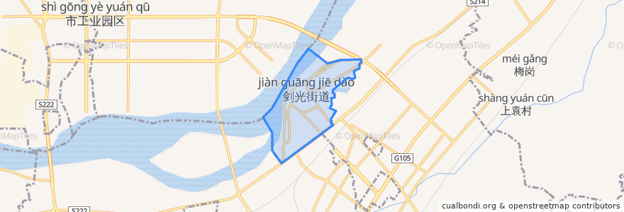 Mapa de ubicacion de Jianguang Subdistrict.
