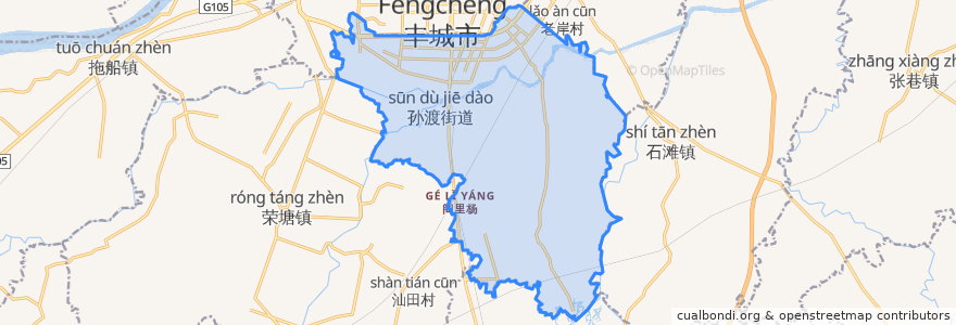 Mapa de ubicacion de Sundu Subdistrict.