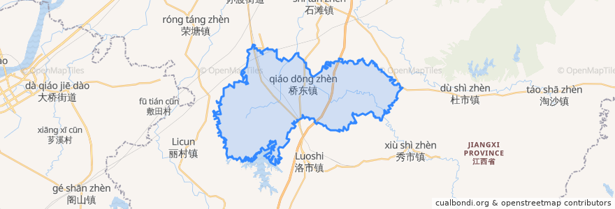 Mapa de ubicacion de Qiaodong.