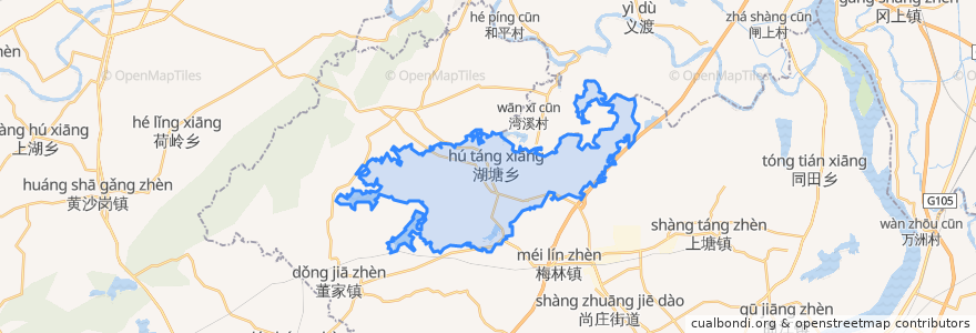Mapa de ubicacion de Hutang.