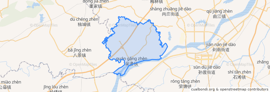 Mapa de ubicacion de Quangang.