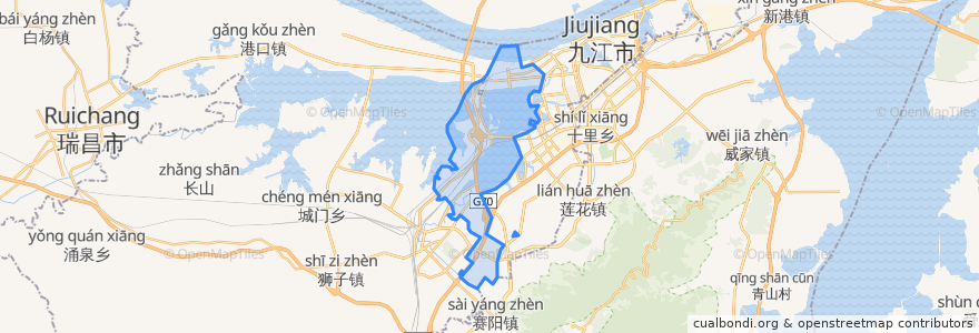 Mapa de ubicacion de 七里湖街道.