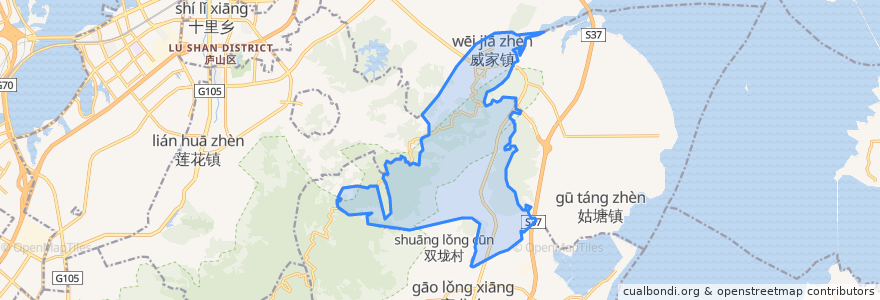 Mapa de ubicacion de Weijia.