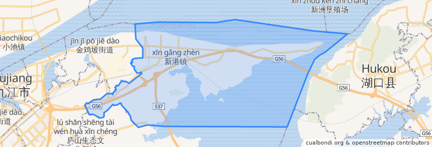 Mapa de ubicacion de Xingang.