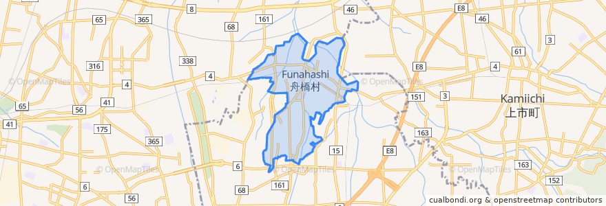 Mapa de ubicacion de Funahashi.