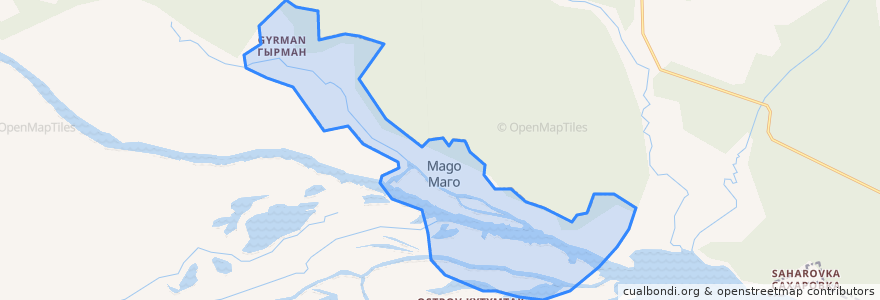 Mapa de ubicacion de Магинское сельское поселение.