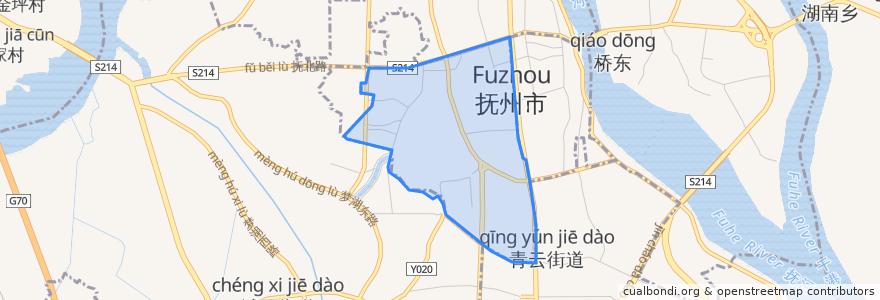 Mapa de ubicacion de Xidajie Subdistrict.