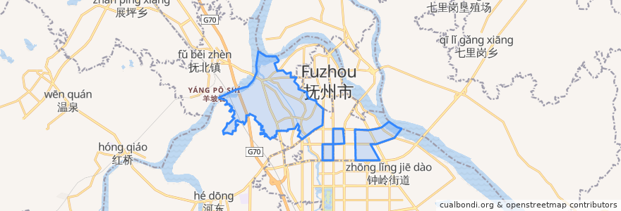 Mapa de ubicacion de 城西街道.