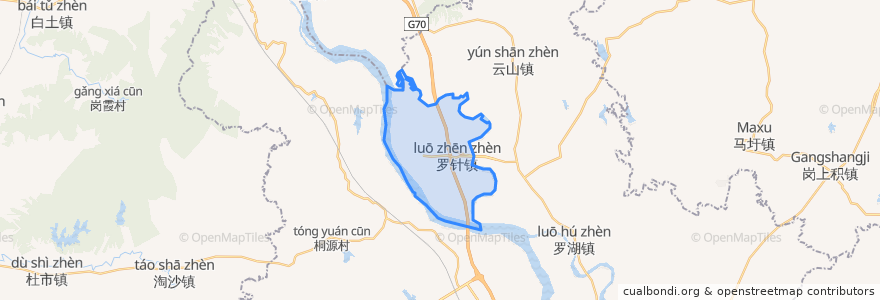 Mapa de ubicacion de Luozhen.