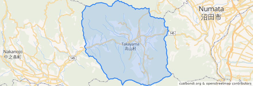 Mapa de ubicacion de Takayama.