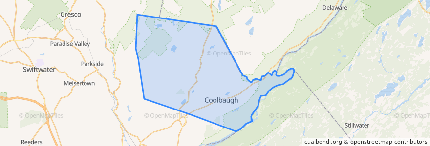 Mapa de ubicacion de Middle Smithfield Township.