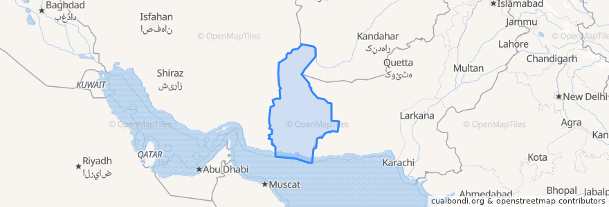 Mapa de ubicacion de Sistan dan Baluchestan.