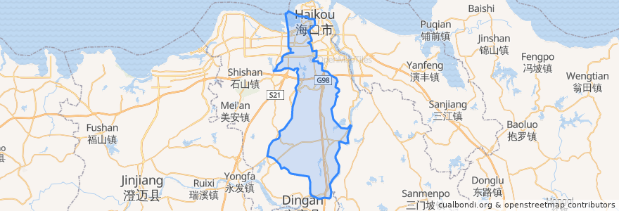 Mapa de ubicacion de 龙华区.