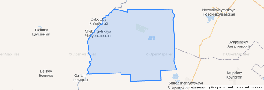 Mapa de ubicacion de Чебургольское сельское поселение.