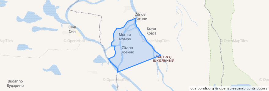 Mapa de ubicacion de Мумринский сельсовет.