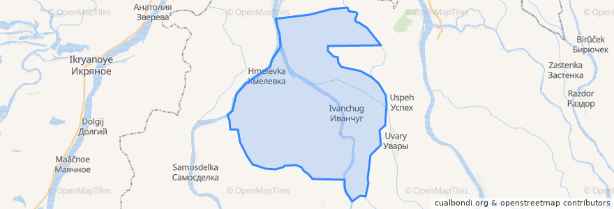 Mapa de ubicacion de Иванчугский сельсовет.