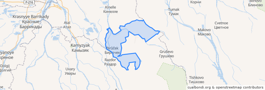 Mapa de ubicacion de Семибугоринский сельсовет.