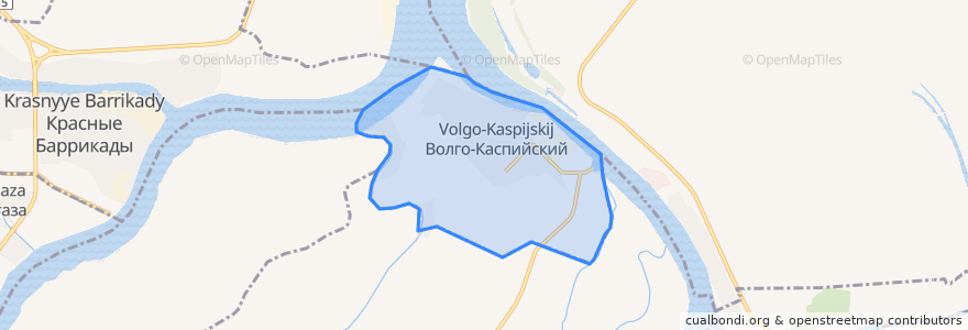 Mapa de ubicacion de городское поселение Волго-Каспийский.