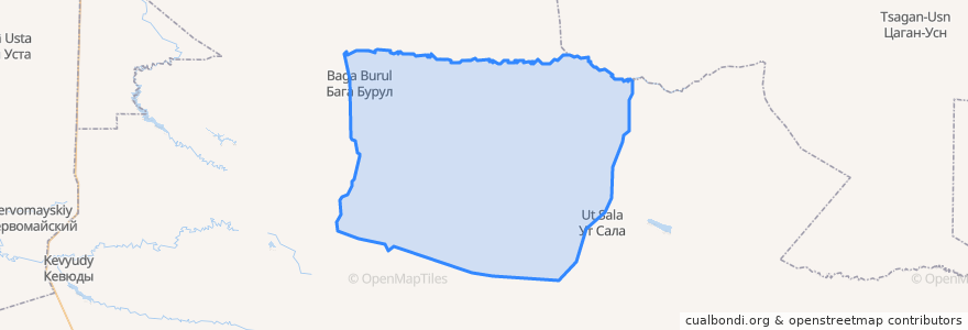 Mapa de ubicacion de Багабурульское сельское поселение.