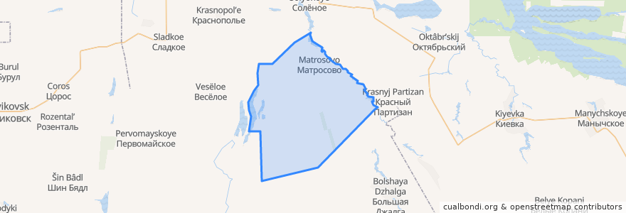 Mapa de ubicacion de Красномихайловское сельское поселение.